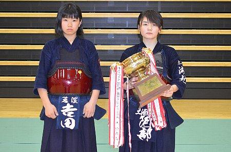 優勝 阿部選手（土浦湖北高校）・準優勝　吉田選手（茗溪学園高校）